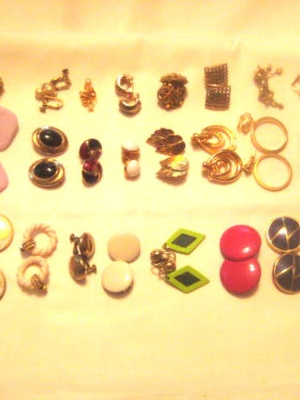 Vintage Earring Lot Monet Trifari Napier Clip Ons 30 Pairs
